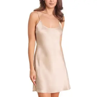 Produktfoto för Lady Avenue Pure Silk Strap Dress Pärlvit silke X-Small Dam