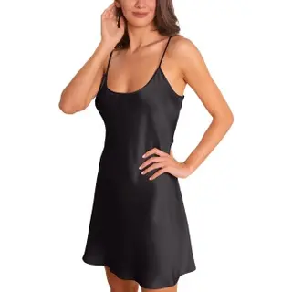 Produktfoto för Lady Avenue Pure Silk Strap Dress Svart silke XX-Large Dam