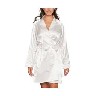 Produktfoto för Lady Avenue Satin Short Kimono Benvit Small Dam