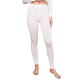 Produktfoto för Lady Avenue Silk Jersey Long Tights Benvit silke Large Dam