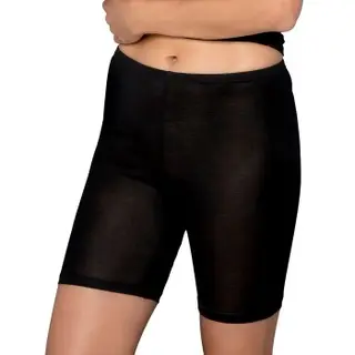 Produktfoto för Lady Avenue Silk Jersey Short Tights Svart silke X-Small Dam