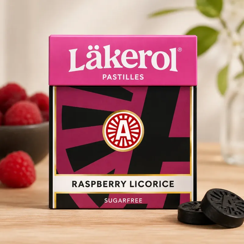 Bild 2 för Läkerol Raspberry Licorice 25g