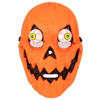 Produktfoto för Läskig Pumpa Halloweenmask 18,5x26cm