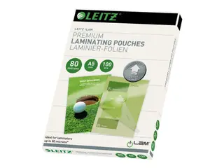 Produktfoto för Lamineringslommer A5 80my Leitz krystalklar UDT - (100 stk.)