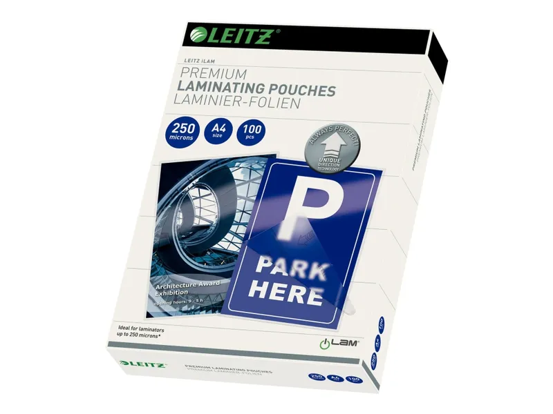 Alternativ bild 0 för Lamineringslommer Leitz A4 krystalklar 210x297 mm (100 stk.)