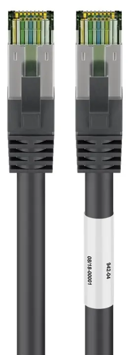 Produktfoto för LAN STP CAT 8.1 - Svart - 1 m