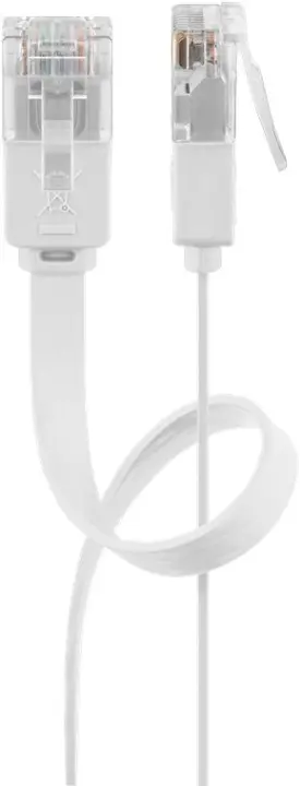 Produktfoto för LAN UTP CAT 6 Flat - White - 10m
