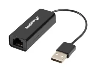 Produktfoto för Lanberg NC-0100-01 - Nätverksadapter - USB 2.0 - 10/100 Ethernet - svart