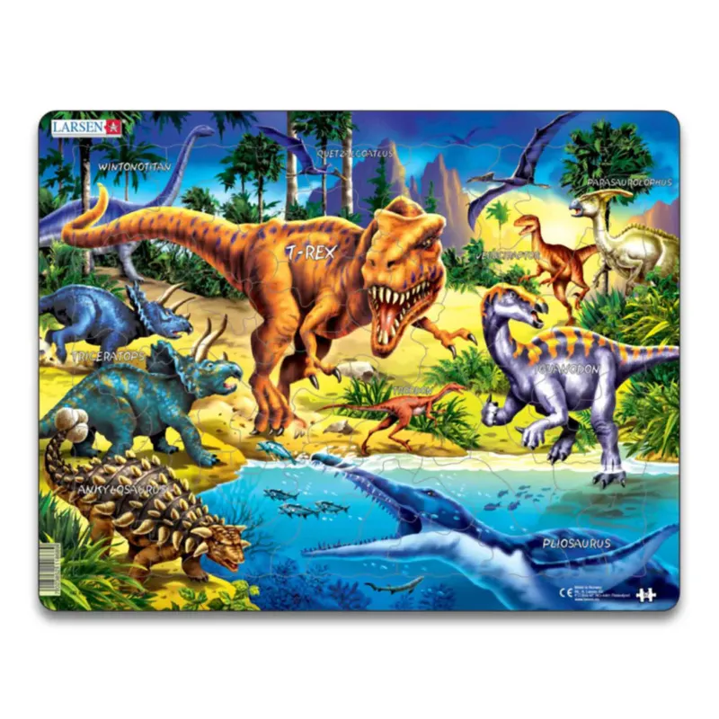 Alternativ bild 0 för Larsen Puzzles Dinosaurs from the Cretaceous period.