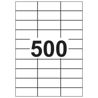 Produktfoto för Laseretikett 70x29,7mm 500 ark