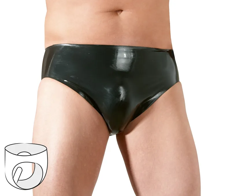 Alternativ bild 0 för Latex Briefs Med Anal Dildo