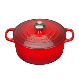 Produktfoto för Le Creuset Signature Rund Gryta 24 cm 4,2 L Röd