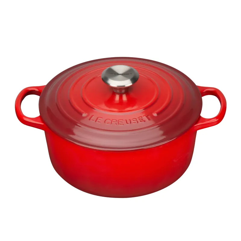 Alternativ bild 0 för Le Creuset Signature Rund Gryta 24 cm 4,2 L Röd