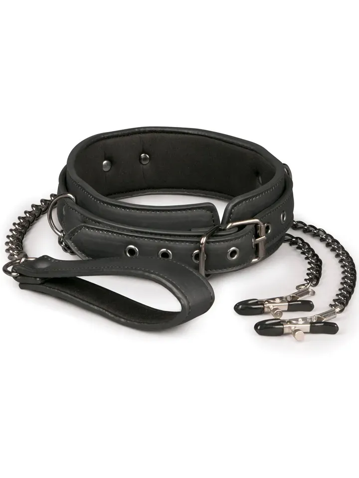 Bild 1 för Leather Collar & Nipple Chains