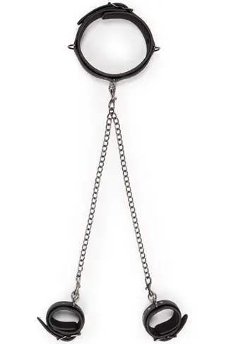 Produktfoto för Leather Collar With Anklecuff