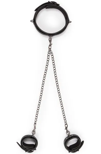 Bild 1 för Leather Collar With Anklecuff