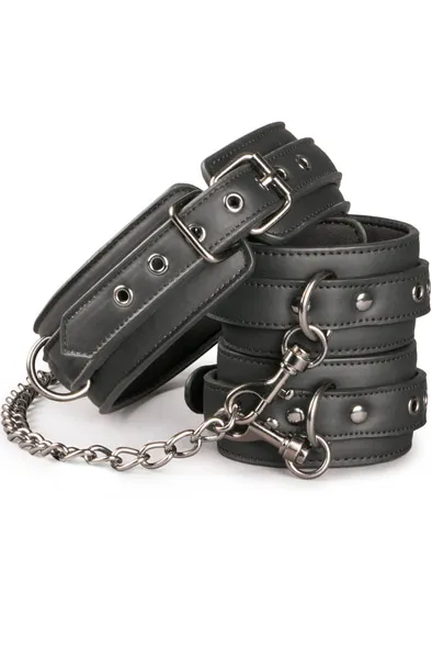 Bild 2 för Leather Collar With Anklecuff