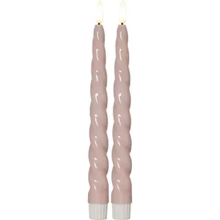 Produktfoto för LED ANTIKLJUS FLAMME SHINE ROSA / 2-pack / 24,5cm