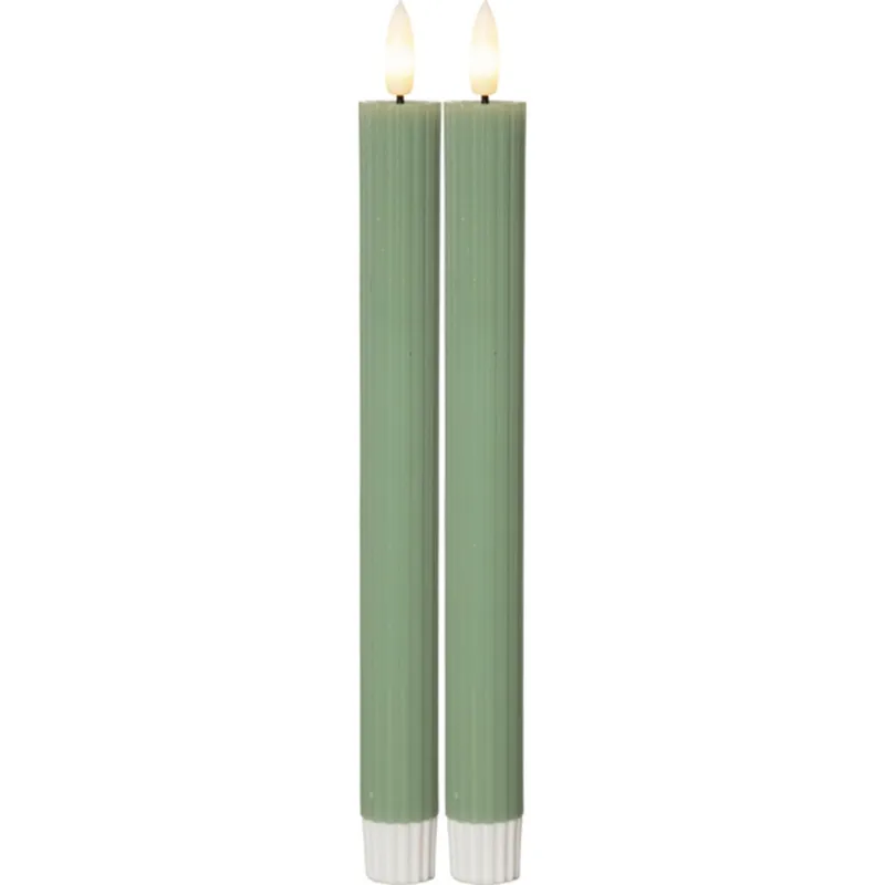Bild 1 för LED antikljus grön 2st 25cm