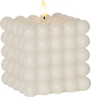 Produktfoto för LED Blockljus Flamme Dot (Vit)