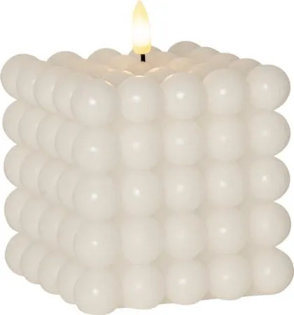 Bild 1 för LED Blockljus Flamme Dot (Vit)