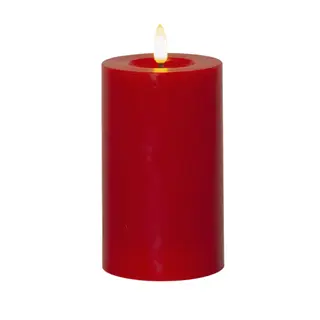 Produktfoto för Led Blockljus flytande vax Röd 15 cm
