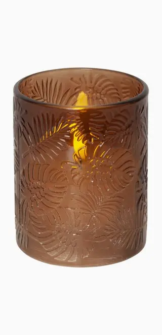 Produktfoto för LED blockljus leaf 12,5cm