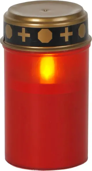 Produktfoto för LED GRAVLJUS SERENE / RÖD / 12cm / BATTERI / TIMER / UTOMHUS