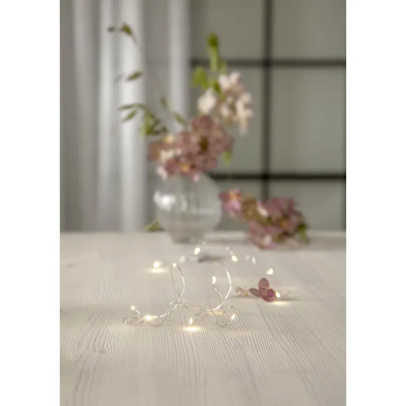 Bild 2 för LED LJUSSLINGA DEW DROP / 12 LED / 1,1 M / BATTERI
