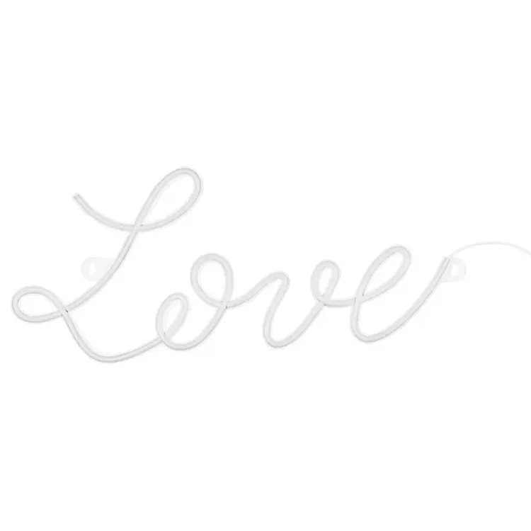Alternativ bild 0 för LED neonskilt Love, hvid
