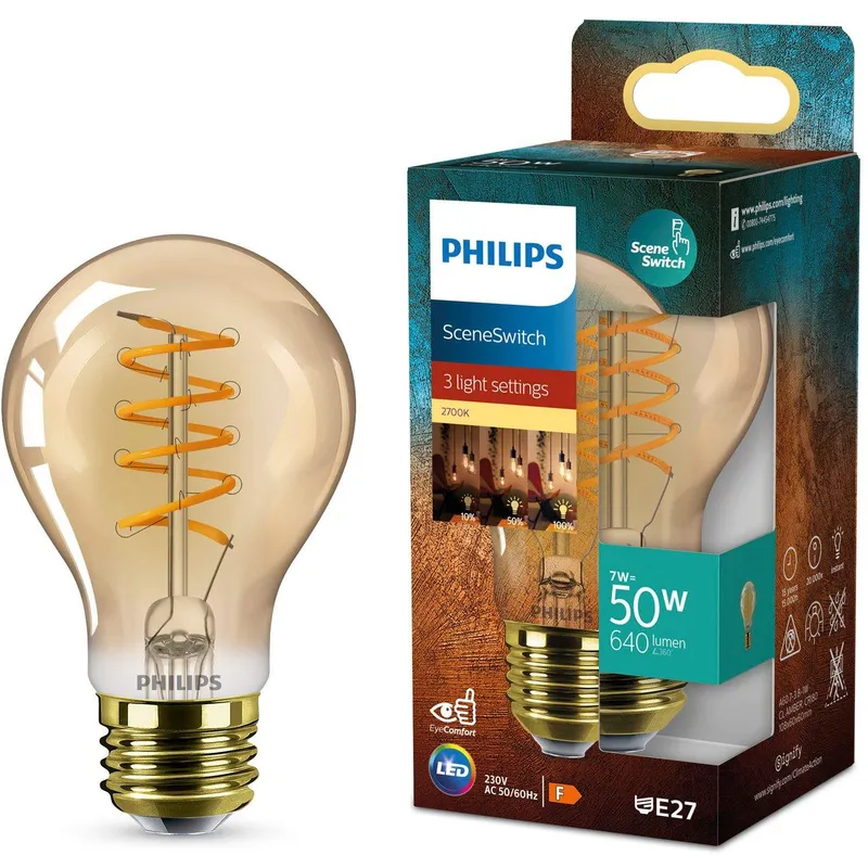 Bild 1 för LED SceneSwitch E27 A60 7-3,8-1W (50W) Deco spiral