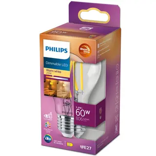 Produktfoto för LEDLAMPA NORMAL E27 VV KLAR 60W | Beijerbygg Byggmaterial