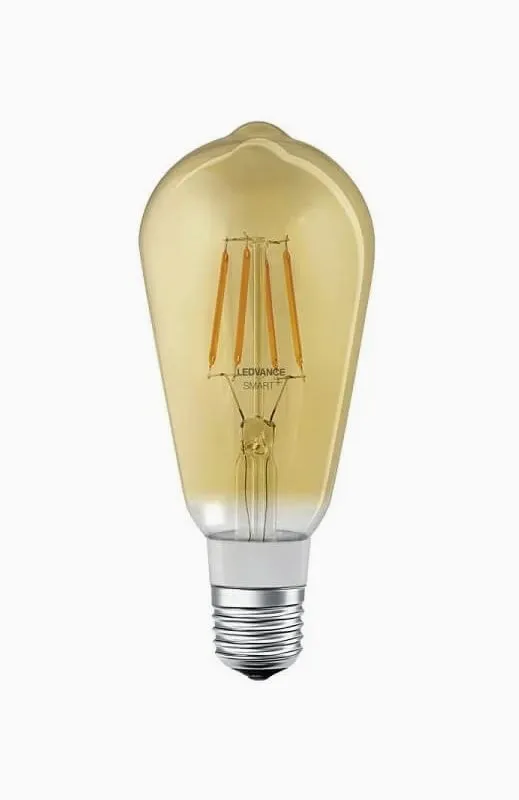 Alternativ bild 0 för LEDVANCE SMART+ Edison - LED-glödlampa med filament - form: ST64 - E27 - 5.5 W (motsvarande 45 W) - klass E - varmt vitt ljus - 2500 K