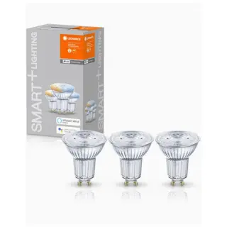 Produktfoto för LEDVANCE SMART+ - LED-spotlight - form: PAR51 - GU10 - 4.9 W (motsvarande 50 W) - klass G - tonbar vit - 2700-6500 K - transparent (paket om 3)
