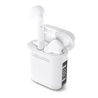 Produktfoto för LEDWOOD Hörlur Apollo TWS True Wireless In-Ear Vit Mic