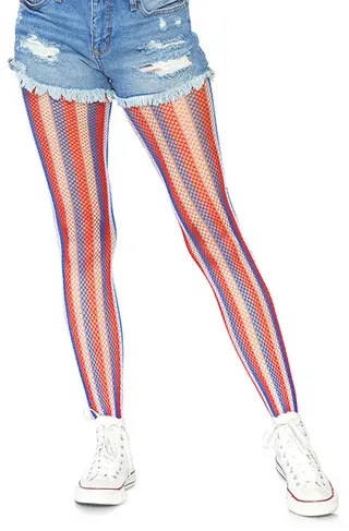 Produktfoto för Leg Avenue Americana Fishnet Tights One Size Fishnet Strumpbyxa