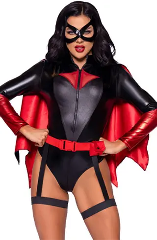 Produktfoto för Leg Avenue Bat Woman Bodysuit S Rollspel & Maskerad