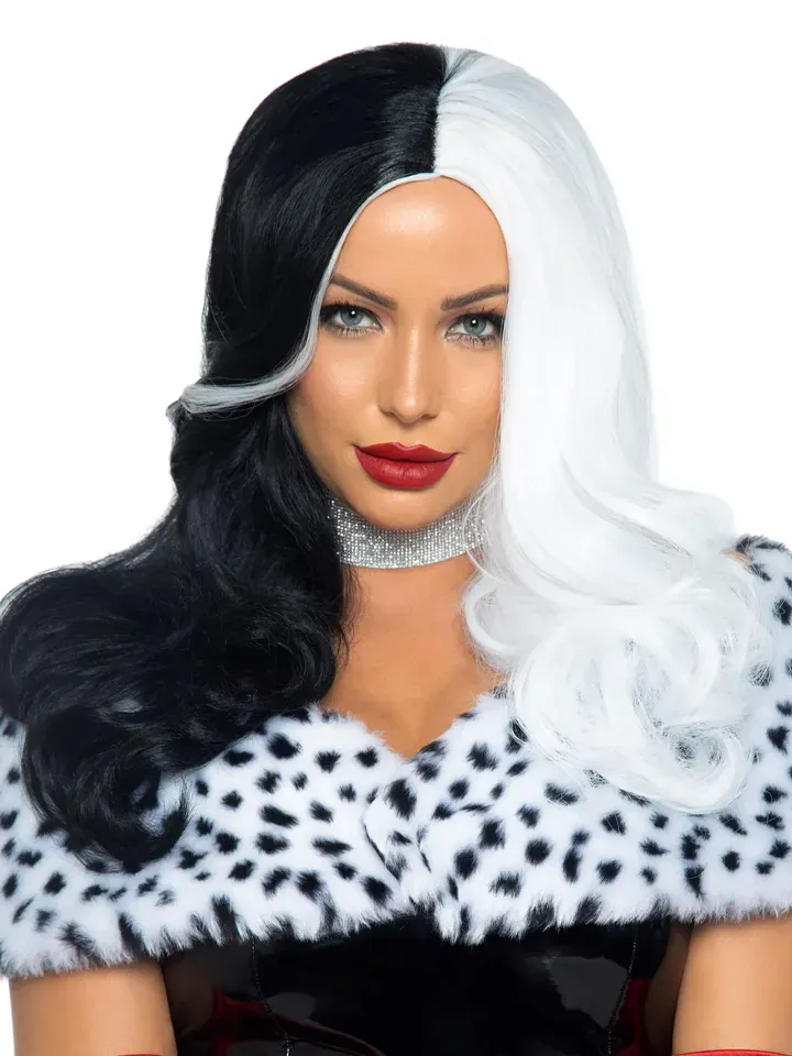 Bild 1 för Leg Avenue Cruella Wig Black/White Peruk