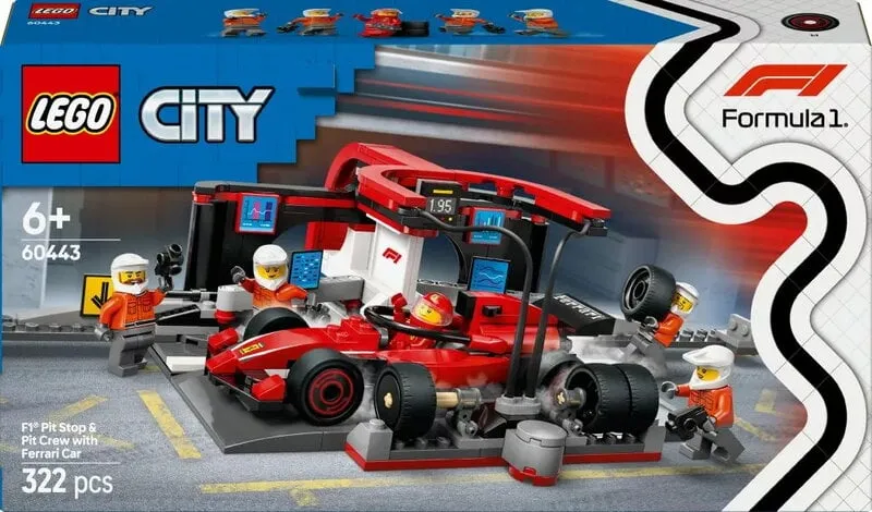 Alternativ bild 0 för LEGO 60443 F1® depåstopp & depåteam med Ferrari bil
