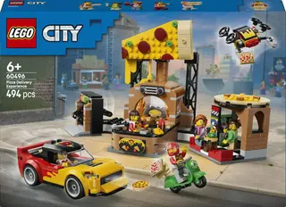 Produktfoto för LEGO City 60496 Pizzahemkörning med fordon