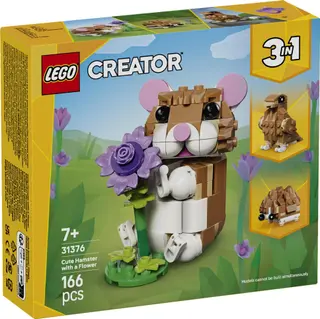Produktfoto för LEGO Creator 31376 Söt hamster med blomma