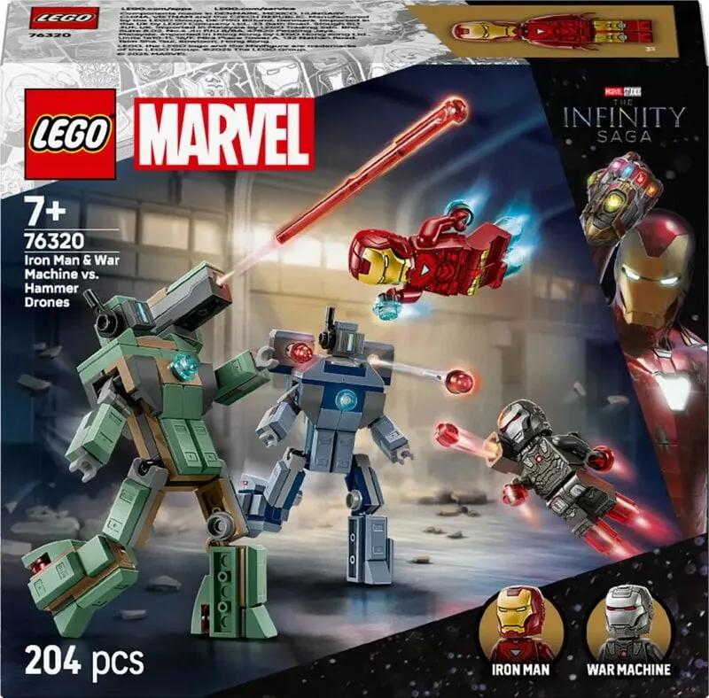 Alternativ bild 0 för LEGO DC Super Heroes 76320 Iron Man & War Machine mot Hammer Drones