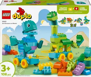 Produktfoto för LEGO DUPLO 10451 3-i-1 Dinosaurier på hjul