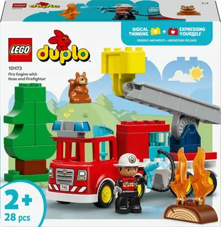 Produktfoto för LEGO DUPLO 10473 Brandbil med slang och brandman