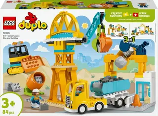 Produktfoto för LEGO DUPLO 10476 3 i 1 Byggarbetsplats och fordon