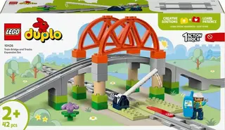 Produktfoto för LEGO DUPLO Town Tågbro och spår – Expansionsset 10426