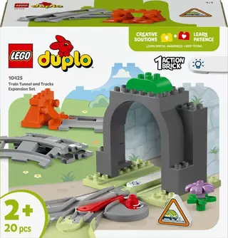 Produktfoto för LEGO DUPLO Town Tågtunnel och spår – Expansionsset 10425