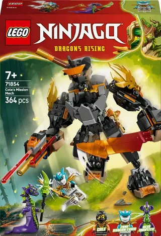 Produktfoto för LEGO Ninjago 71854 Coles uppdragsrobot och Drak-Zane