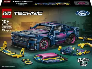 Produktfoto för LEGO Technic 42236 ® Technic Custom Garage Ford Mustang GT Car - Customisable Building Toy - 42236