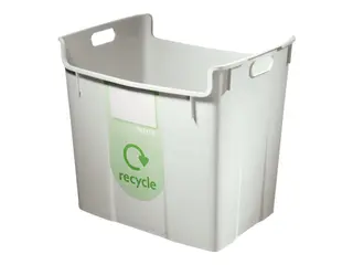 Produktfoto för Leitz Basko - Avfallskorg - rektangulär - 40 L - handtag - polypropylen (PP) - grå